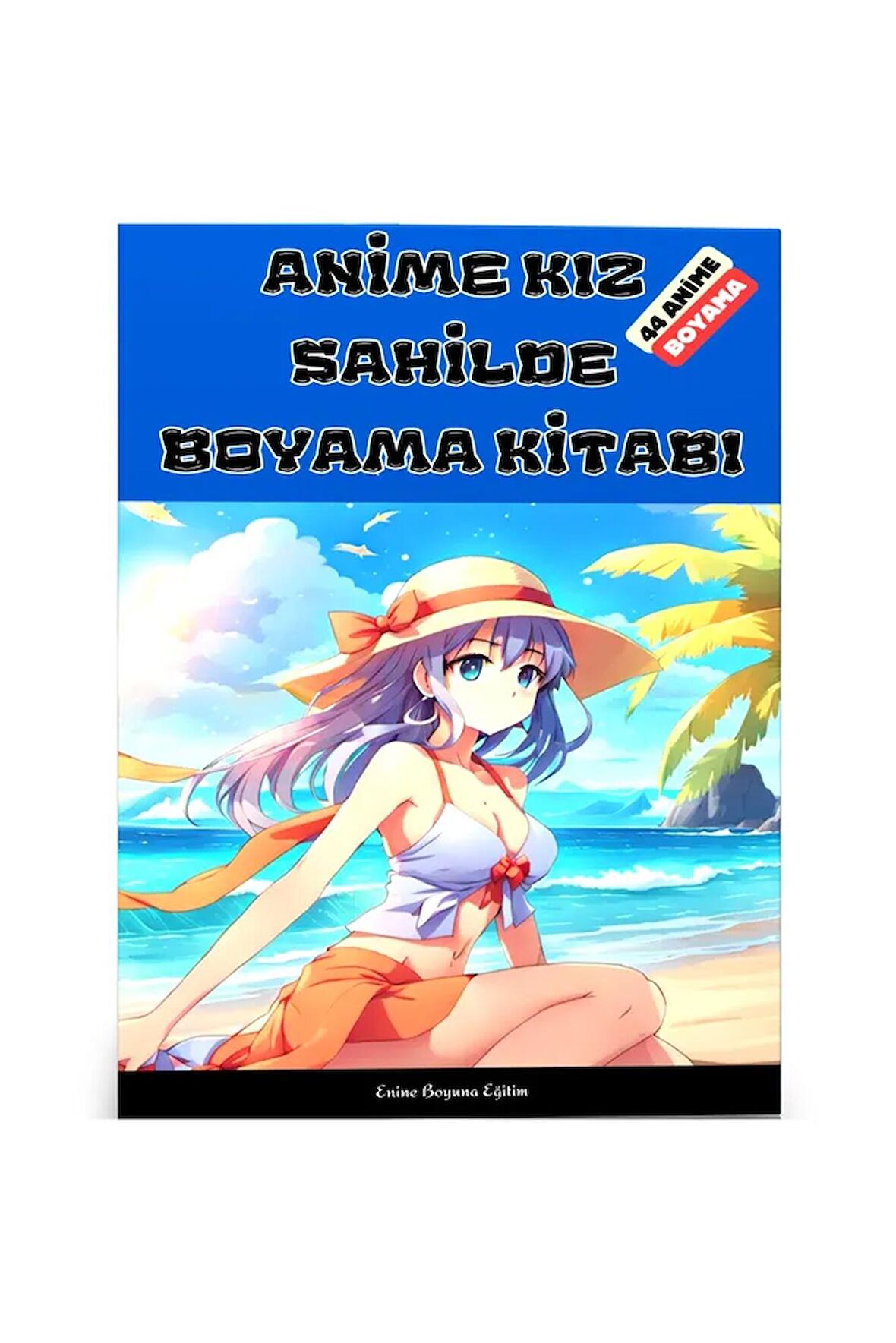 Anime KIZ Sahilde Boyama Kitabı (44 Anime Boyama)