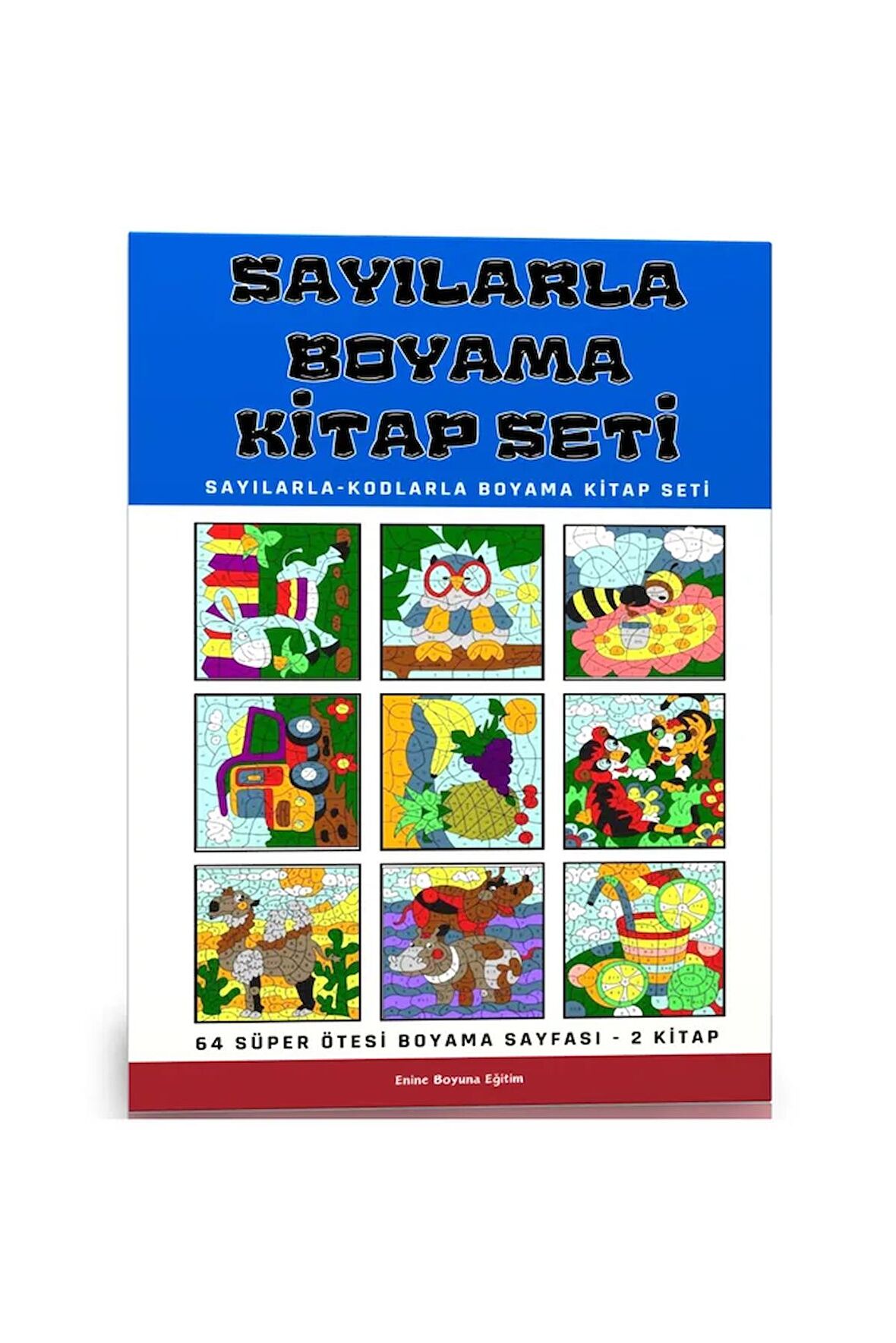 Sayılarla Boyama Seti (2 Kitap 64 Süper BOYAMA)