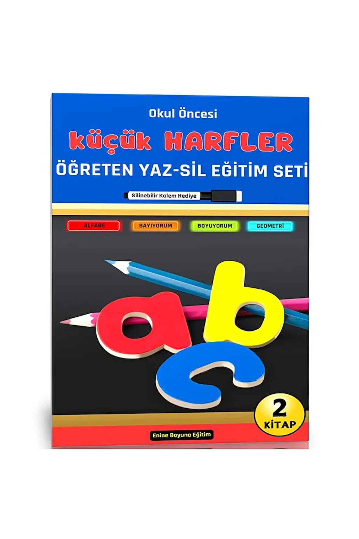 Okul Öncesi Küçük Harfleri Öğreten YAZ-SİL Eğitim Seti (2 Kitap)