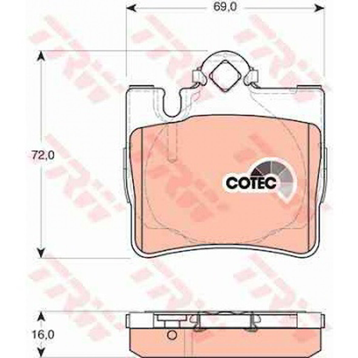 Mercedes Fren Balatası Arka S-Class W220 98>05 C215 99>06 - Trw Gdb1455