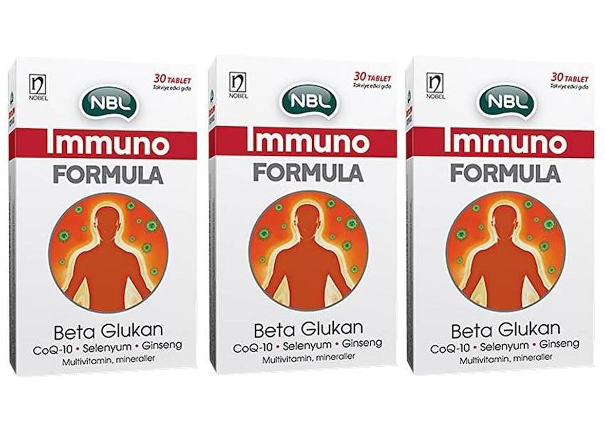 NBL Immuno Formula Selenyum & Beta Glukan 30 Tablet x 3 Adet