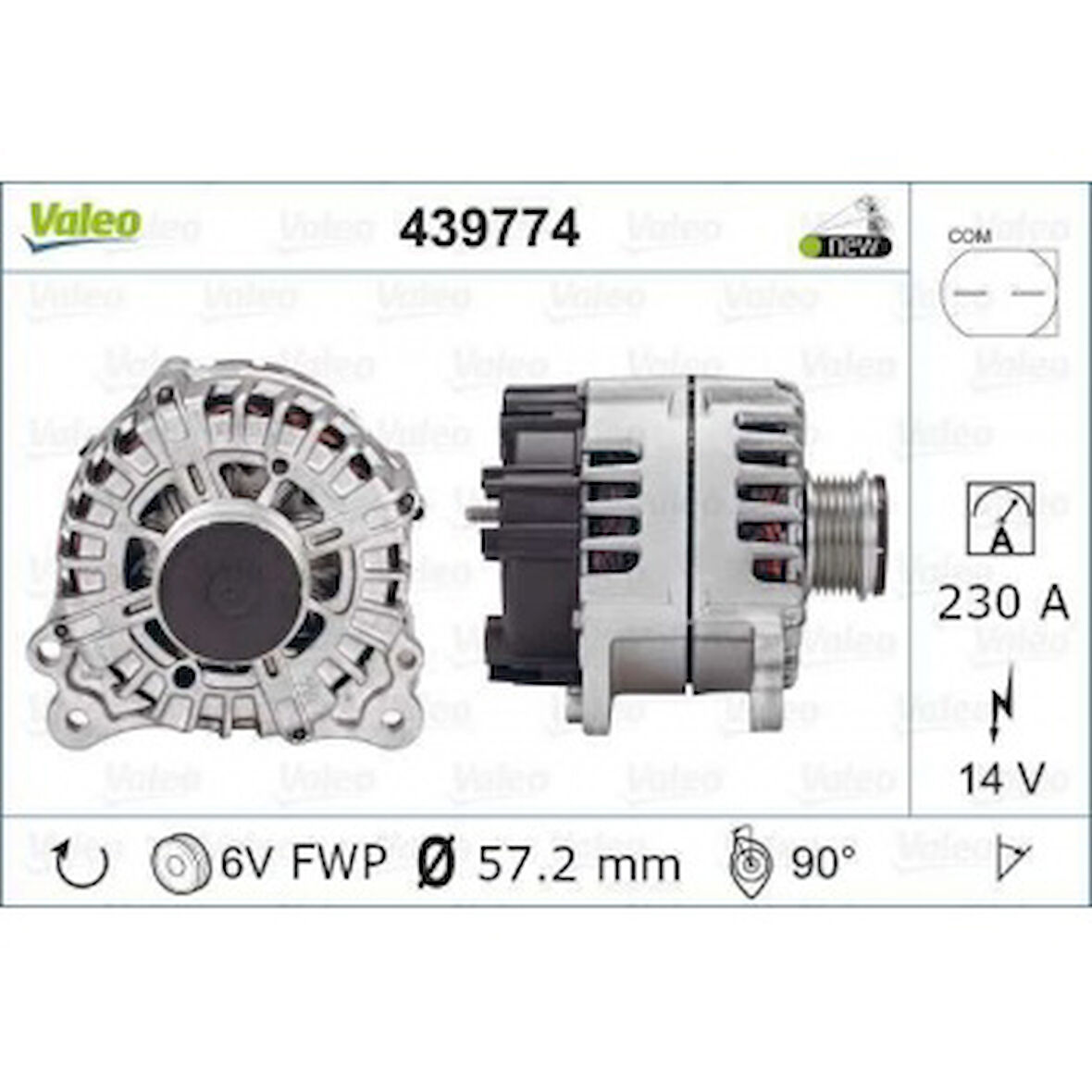 Vag Alternator Porsche Cayenne 3,0d 13 14 - Valeo 439774