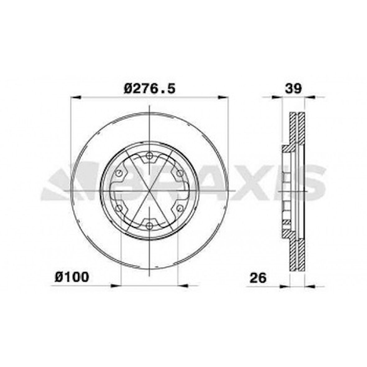 Nissan On Fren Aynası Havalı Nissan D21 90-97 D22 98-02 Patfınder 90-02 Terrano 90-> (277x6) - Braxıs Ae0130