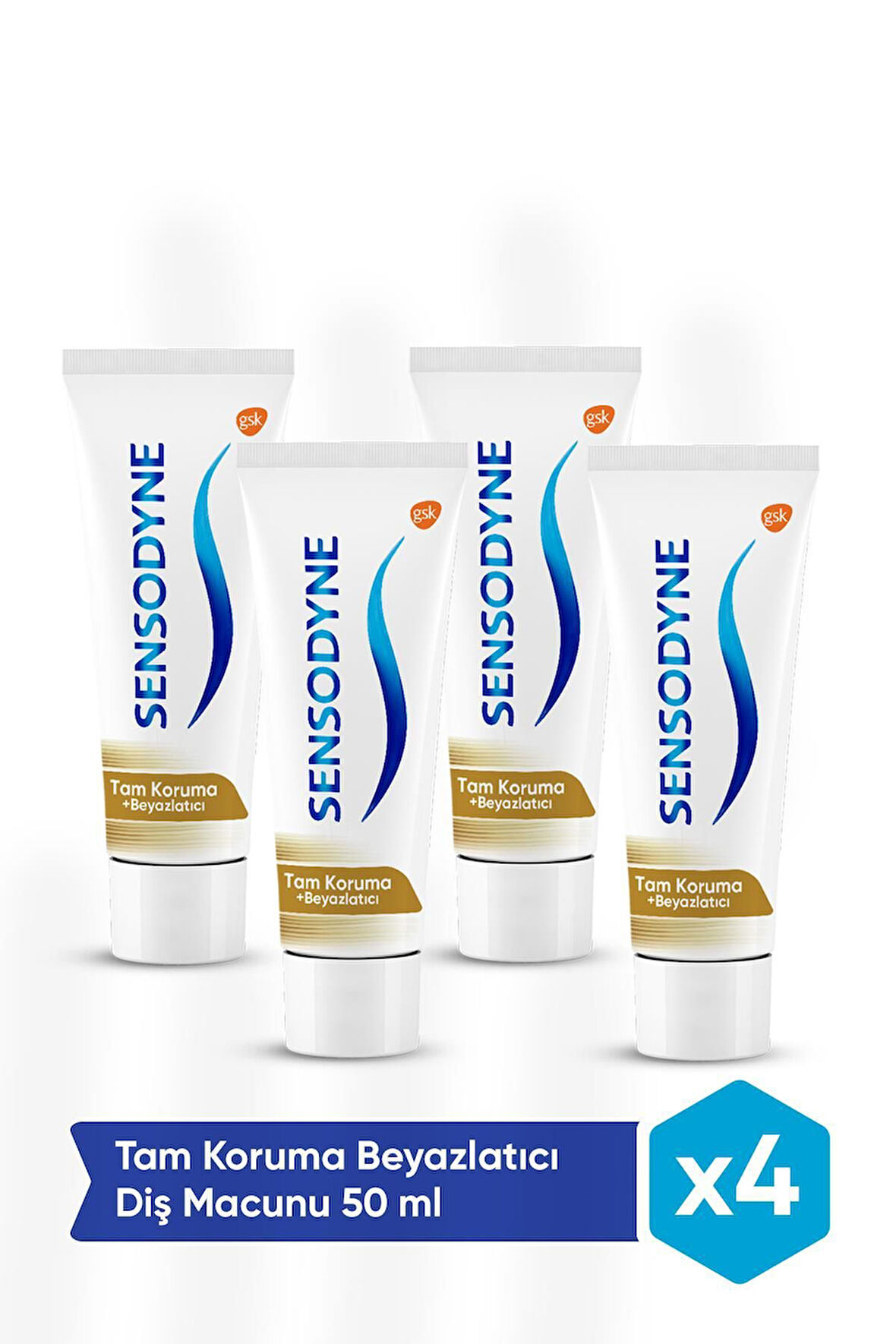 Sensodyne Tam Koruma+Beyazlatıcı Diş Macunu 50 ml X 4 ADET
