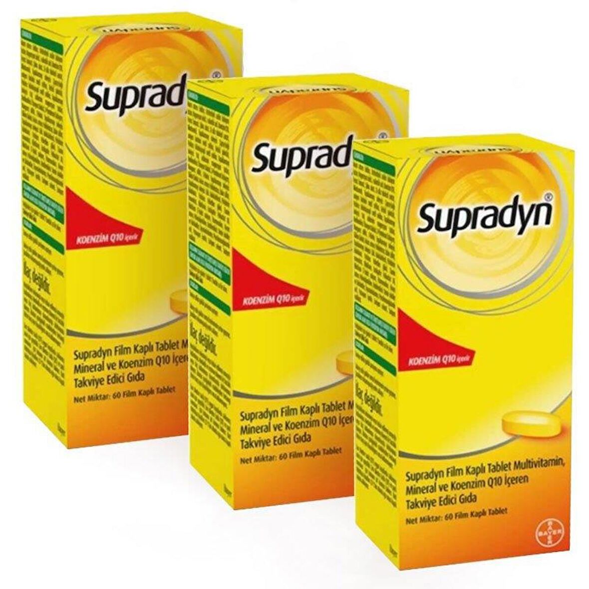 Supradyn Multivitamin Mineral ve Koenzim Q10 İçeren 60 Tablet | 3 Adet