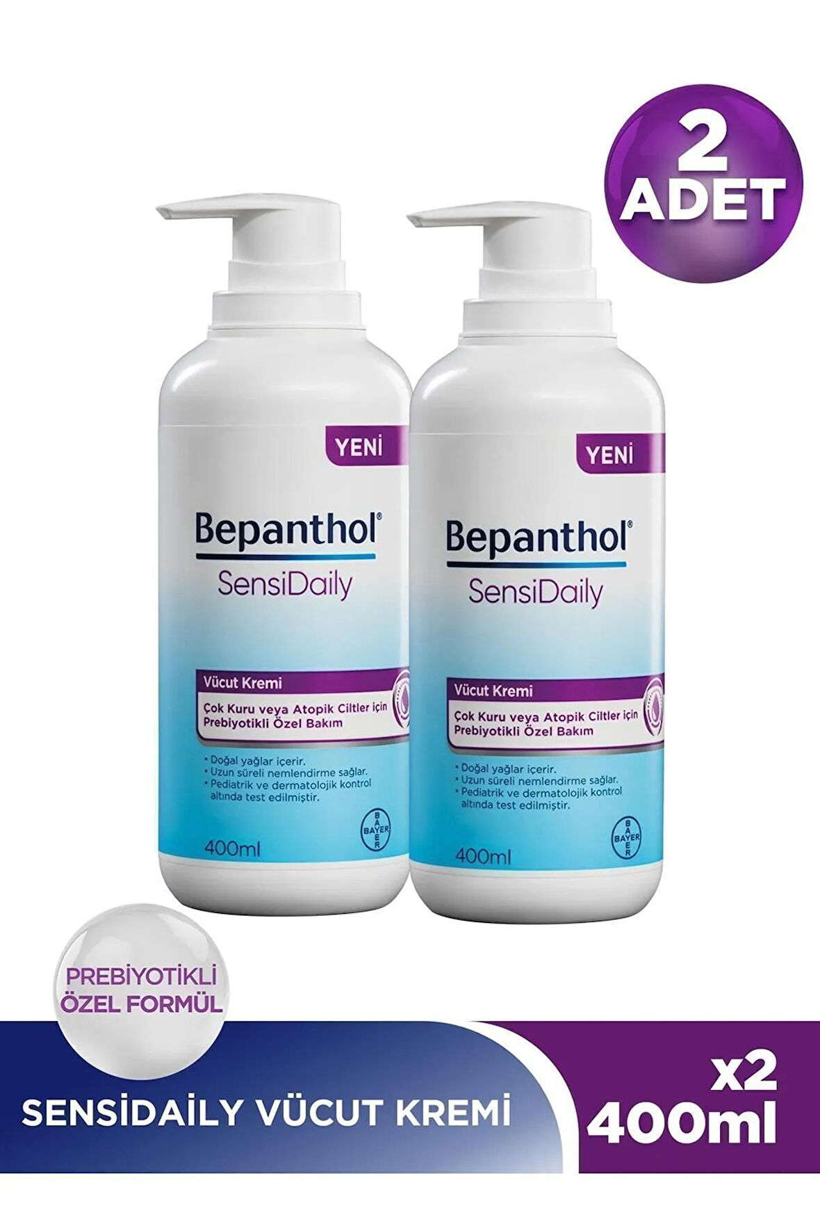 Bepanthol Sensidaily 400 ml 2'li Avantajlı Paket