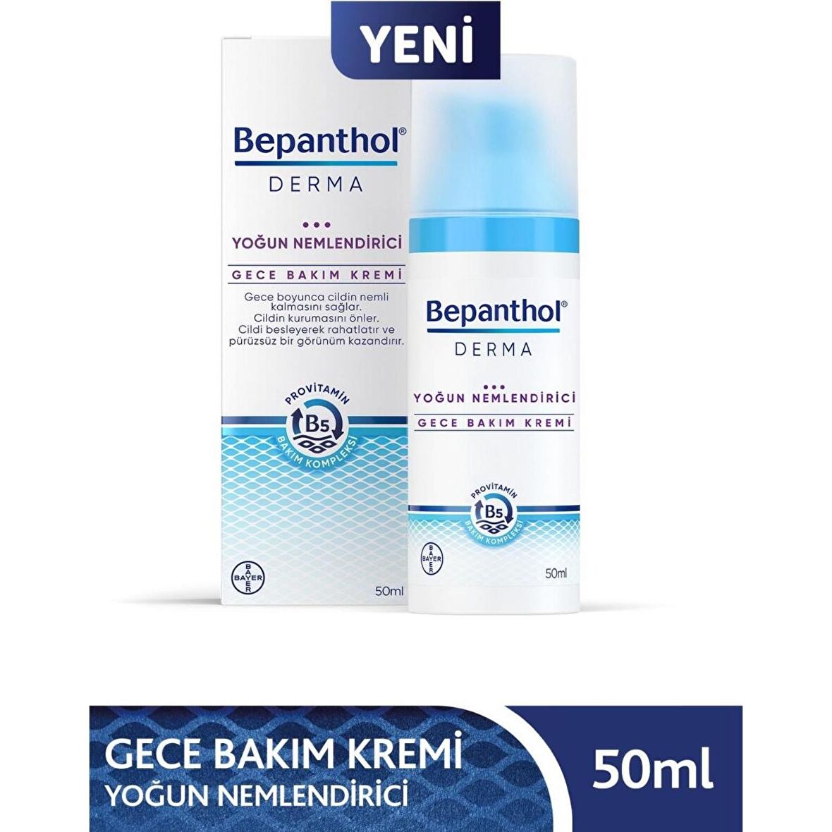 Bepanthol Derma Yoğun Nemlendirici Gece Bakım Kremi 50 Ml