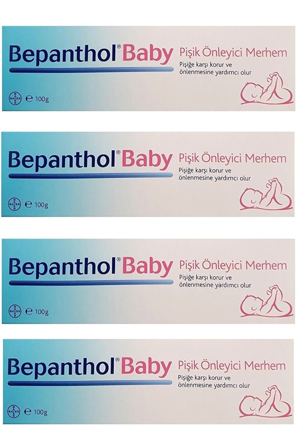 Bepanthol Baby Pişik Kremi 100  gr Pişik Önleyici 4 Adet
