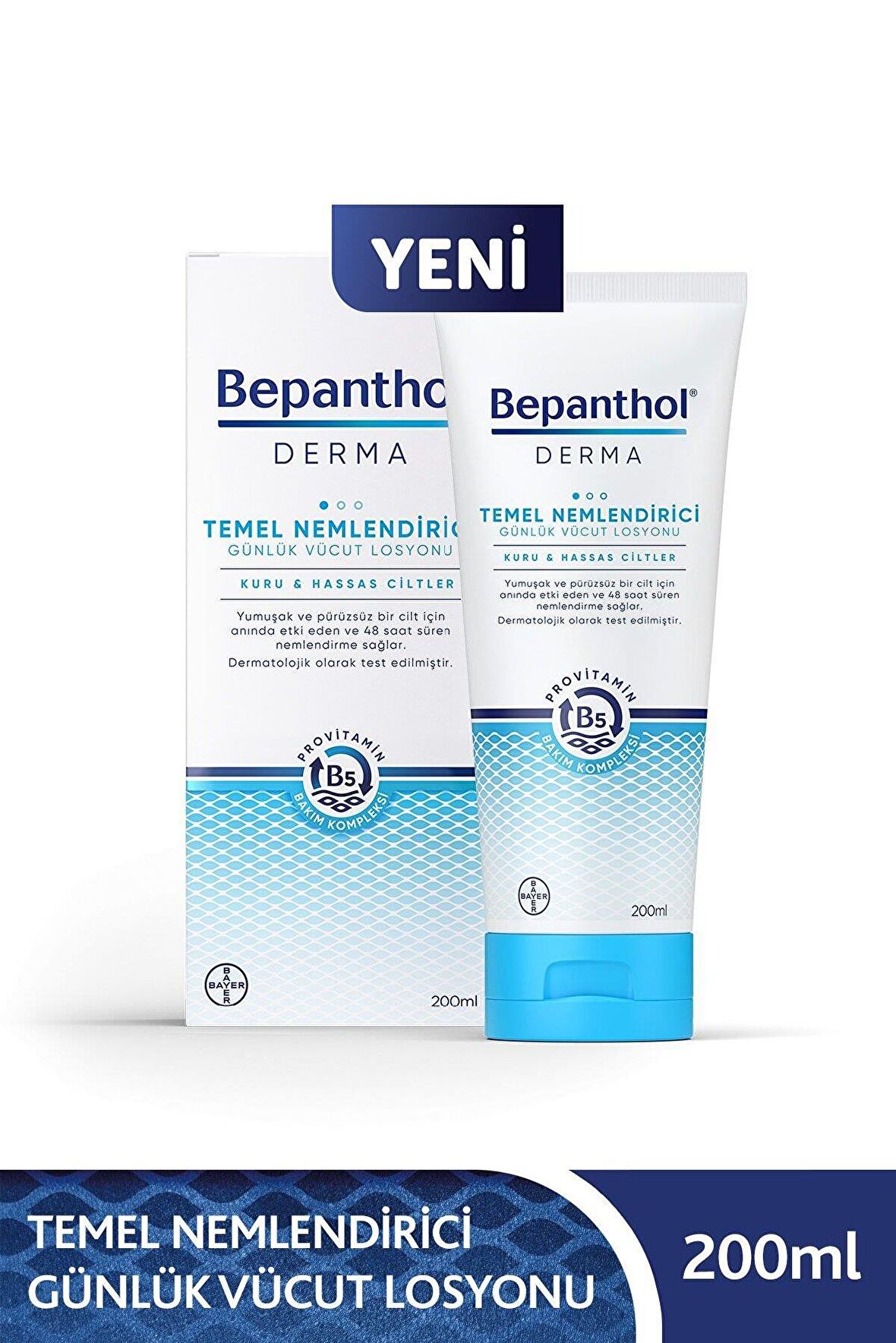 Bepanthol Derma Temel Nemlendirici Günlük Vücut Losyonu 200 Ml