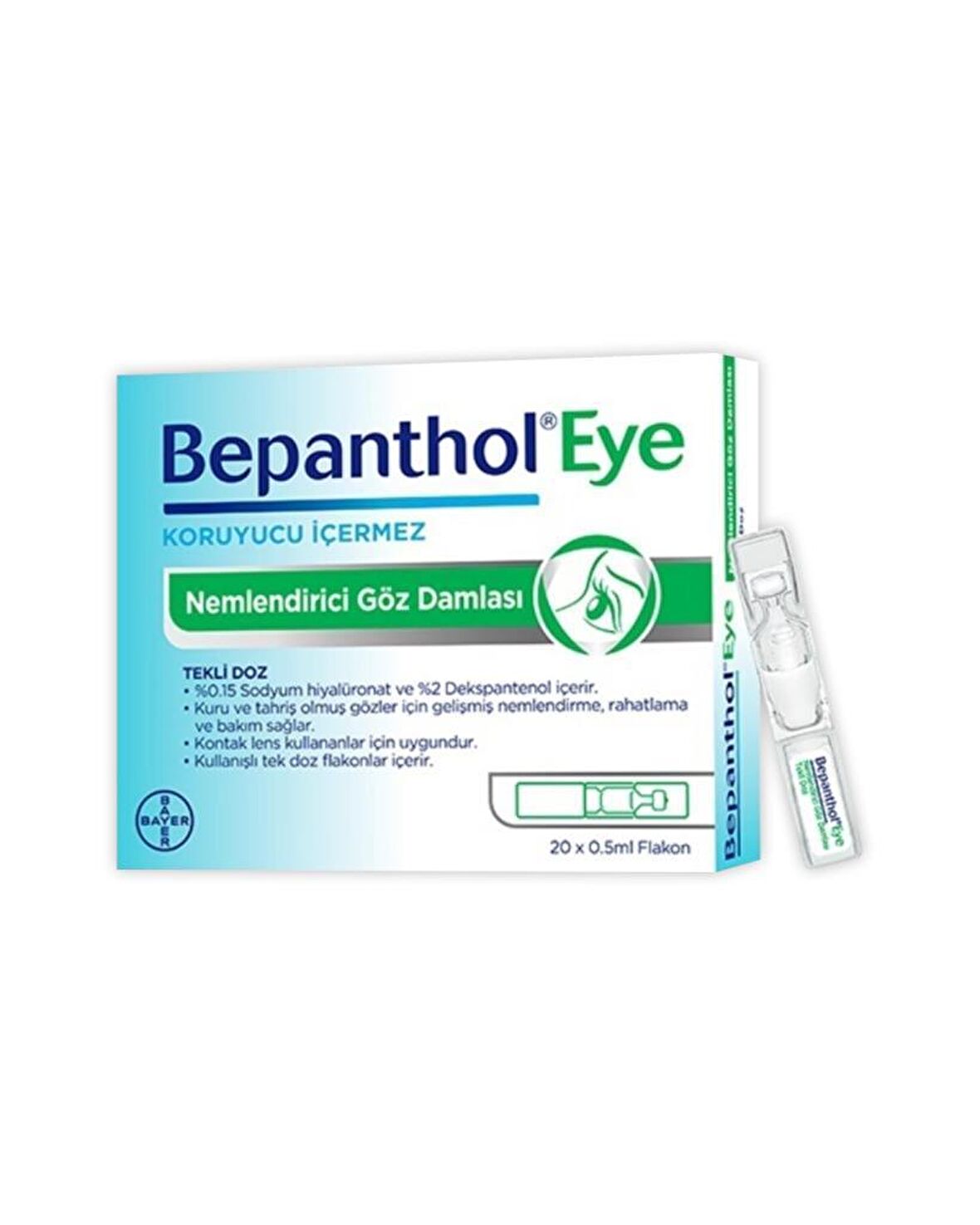 Bepanthol Eye Nemlendirici Göz Damlası 0,5 ml X 20 Flakon