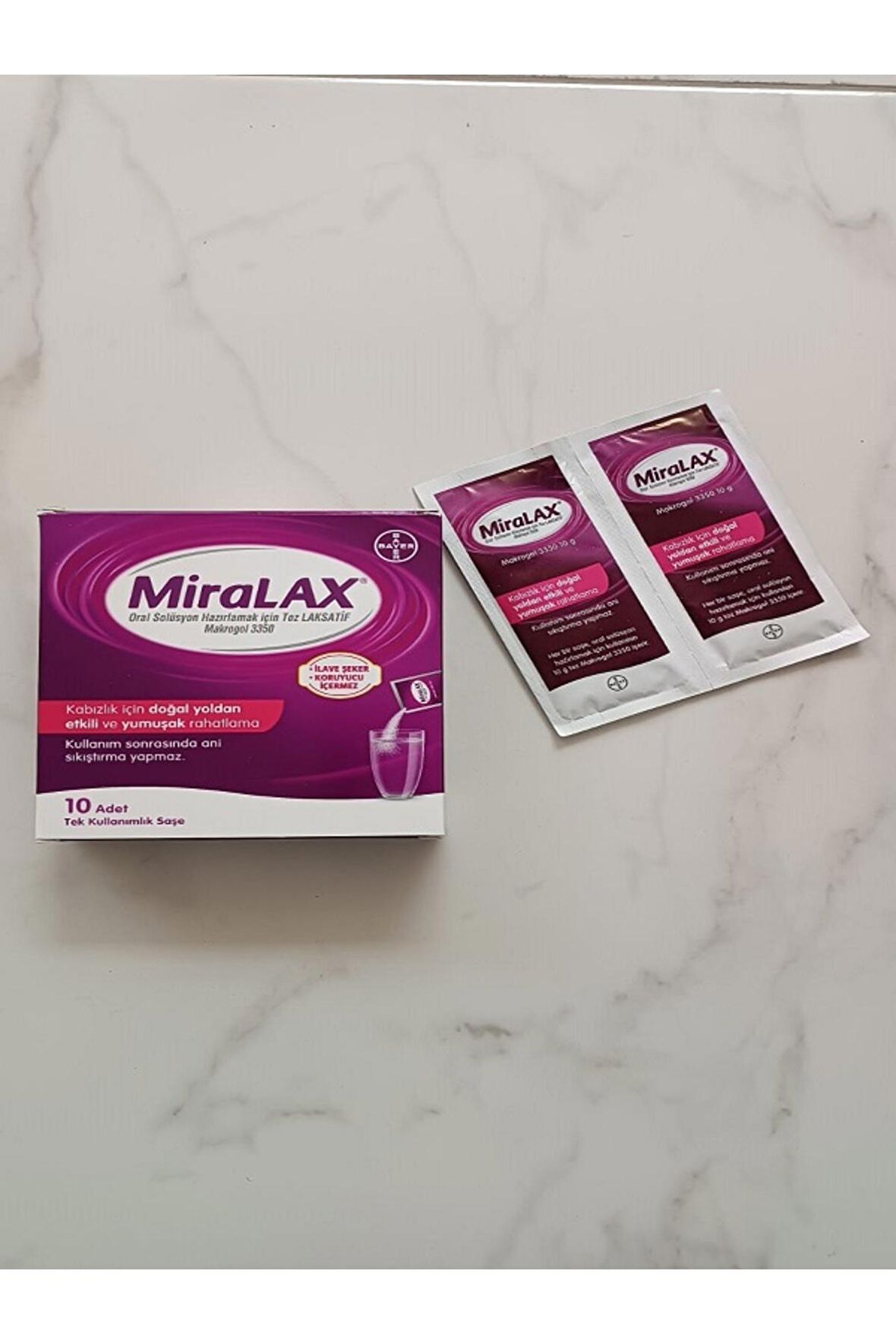 Miralax Oral Solüsyon Makrogol 3350 Tek Kullanımlık 10 Saşe