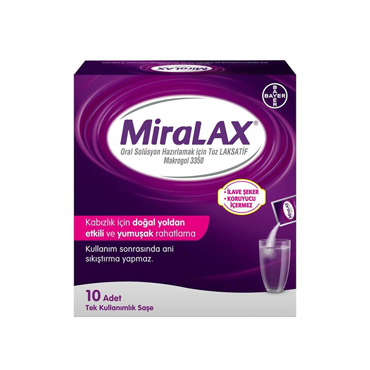 Miralax Oral Solüsyon Makrogol 3350 Tek Kullanımlık 10 Saşe