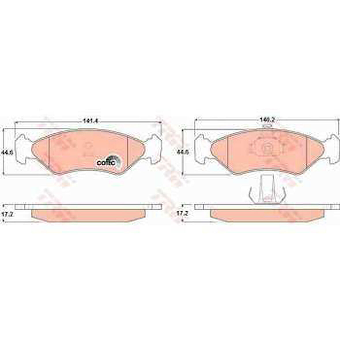 Ford On Fren Balatası Fiesta 89> 02 Ford Ka 96>08 Mazda 121 III 96>03 - Trw Gdb1221