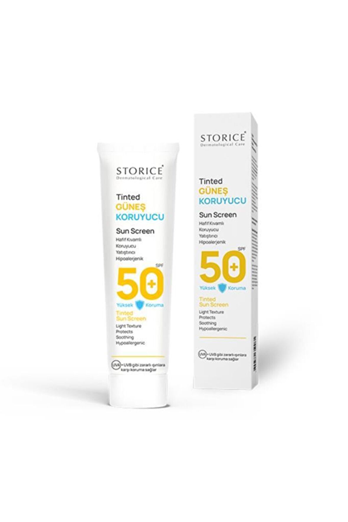 Storice Sun Screen 50+ Faktör Yaşlanma Karşıtı Tüm Cilt Tipleri İçin Renkli Yüz Güneş Koruyucu Krem 40 ml