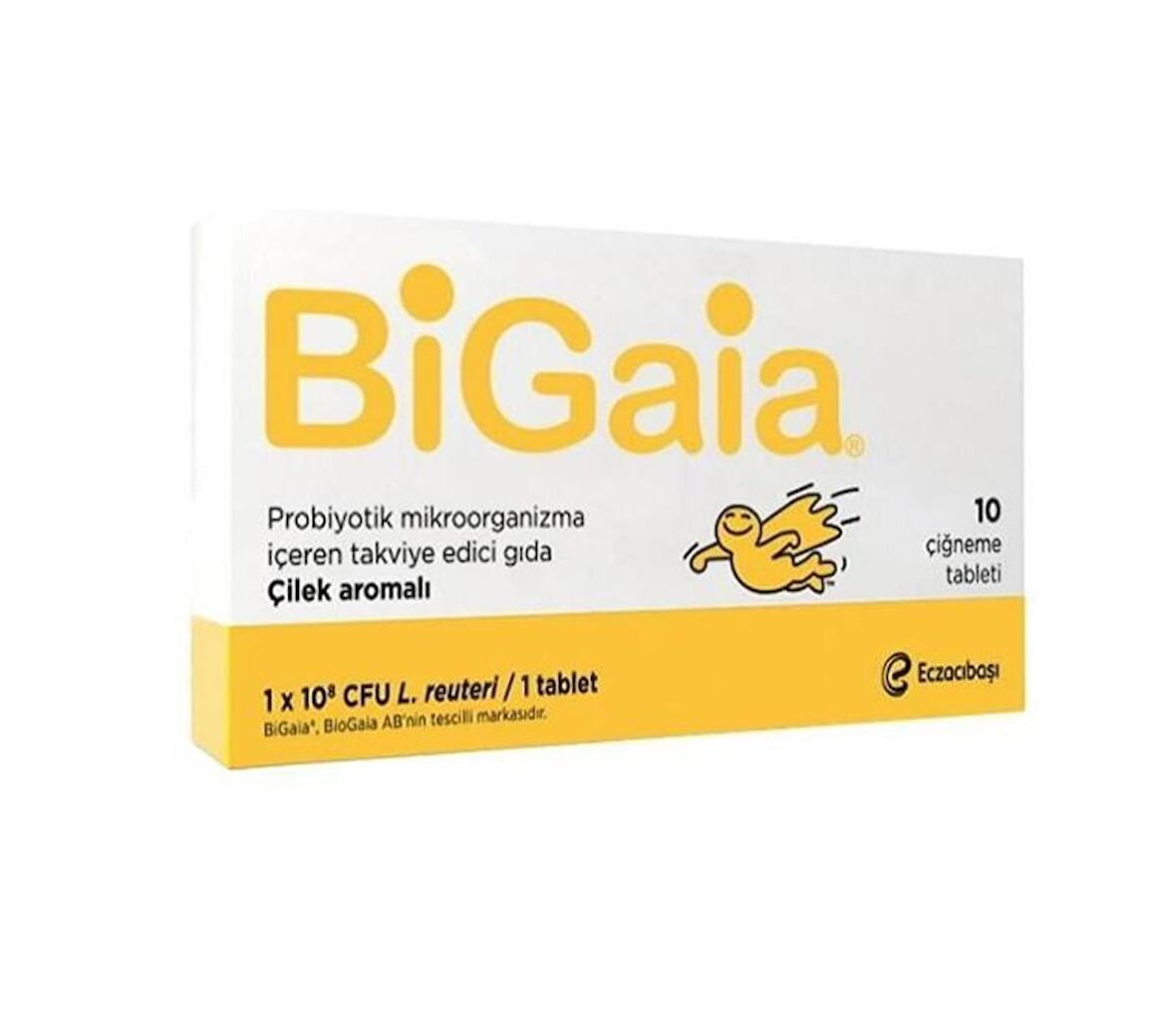 Bigaia Probiyotik Çilek Aromalı Çiğneme 10 Tablet