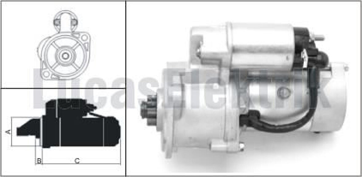 Unıversal Mars Motoru 12v 2.2kw 9dis Yanmar - Lucas Les0195