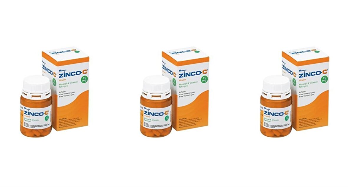 Zinco-c 15 mg 30 Tablet 3 Kutu