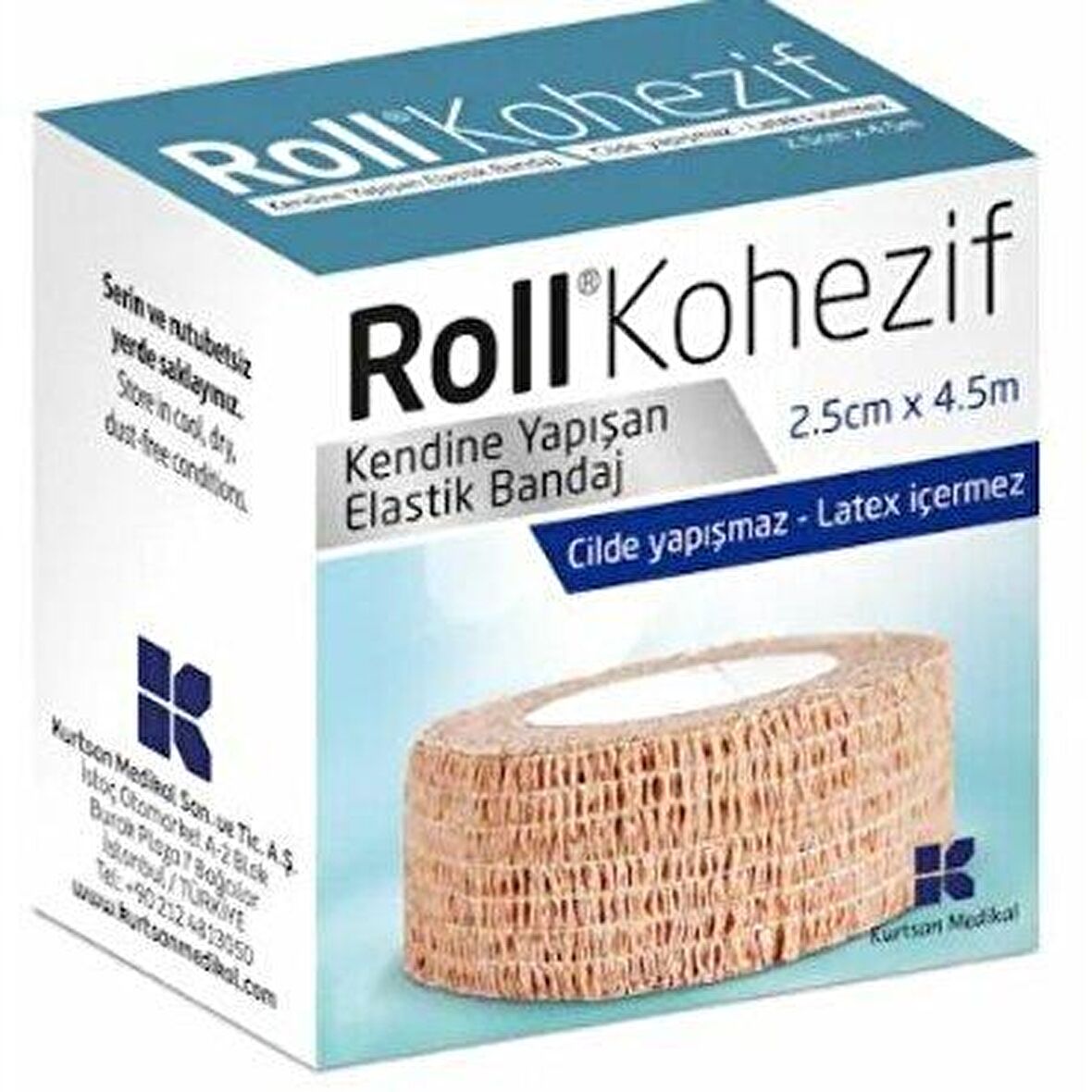 ROLL KOHEZİF YAPIŞKANLI BANDAJ (2,5cmx4,5m)