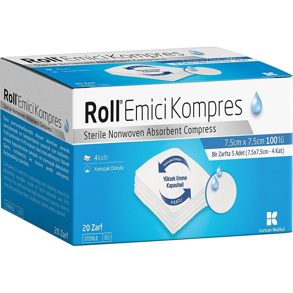 ROLL Emici Kompres Ped 100 lü