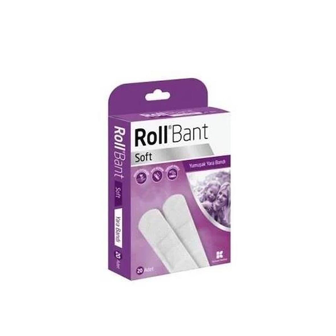 RollBant Soft Yumuşak Yara Bandı 20 Adet