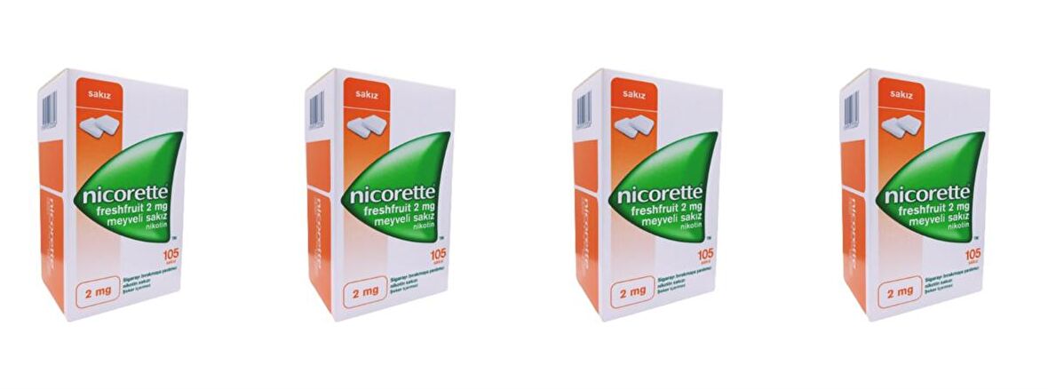 Nicorette Freshfruit 2 Mg Meyveli Sakız 105 Adet 4 Kutu