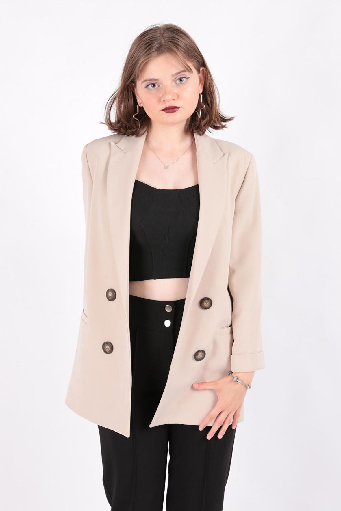 Ayhan 90491 Kadın Blazer Ceket