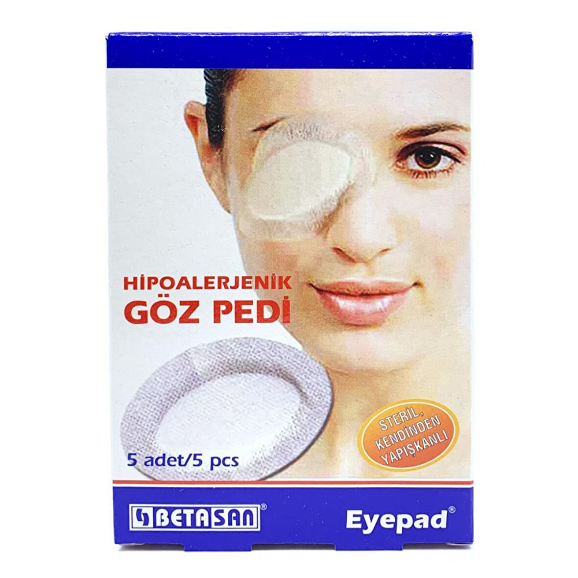 BETASAN EYEPAD HİPOALERJENİK GÖZ PEDİ 5 Lİ 1 PAKET (8255) STERİL