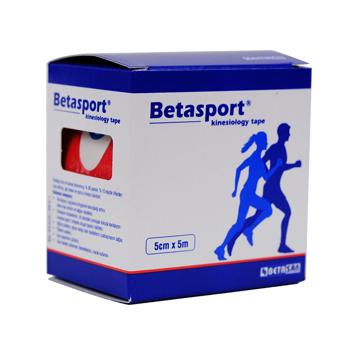 Betasport Kinesio Tape Destek Bandaj 124 Kırmızı 5m X 5cm