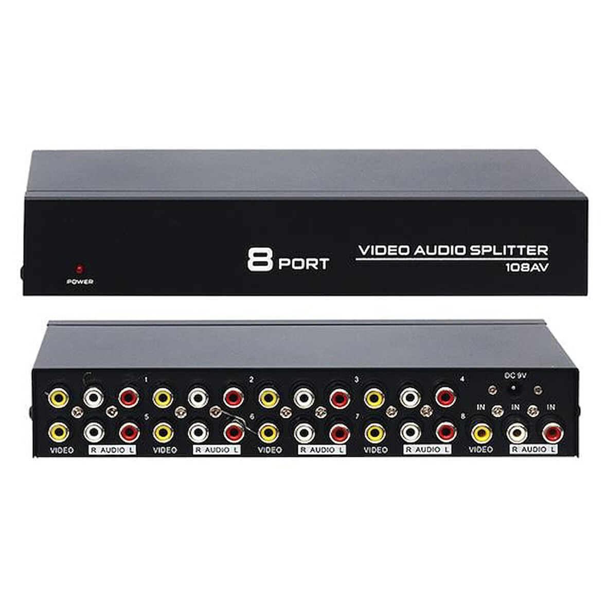 Powermaster PM-4832 8 Port Video Stereo Audio Dağıtıcı Çoğaltıcı 1024X768-85HZ