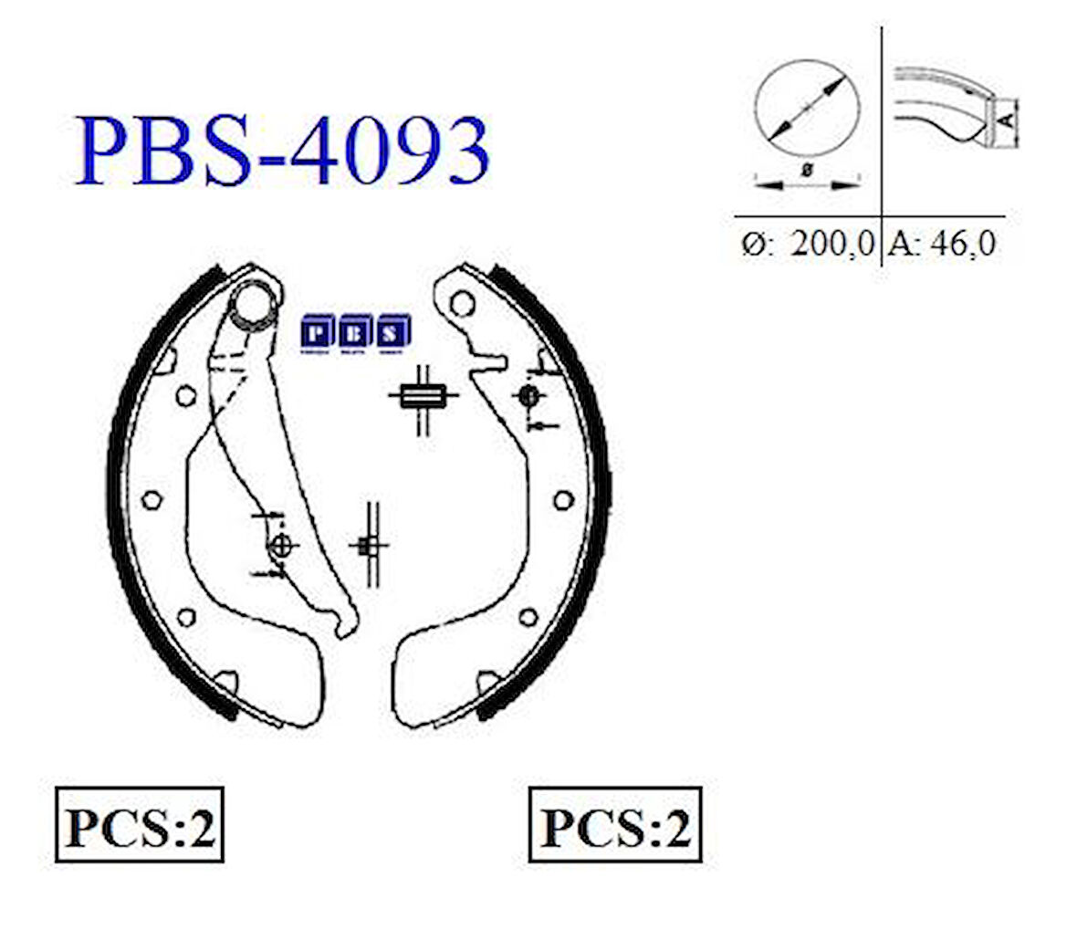 Opel Arka Fren Balatası Kalın Tip Astra G - Vectra A - Astra F - Corsa C - Pbs 4093