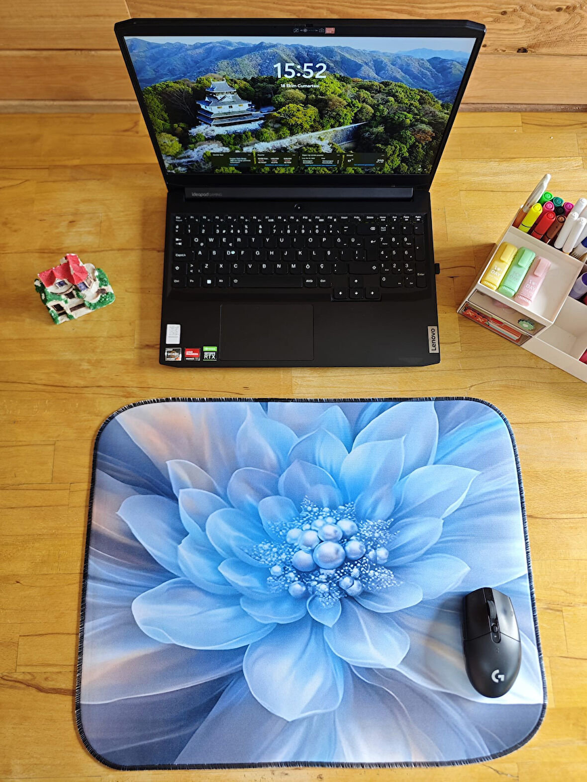 SGE TEKNOLOJİ 55X45 CM MAVİ İNCİ KAYDIRMAZ TABAN SPEED YÜZEY OYUNCU MOUSE PAD GAMİNG PAD