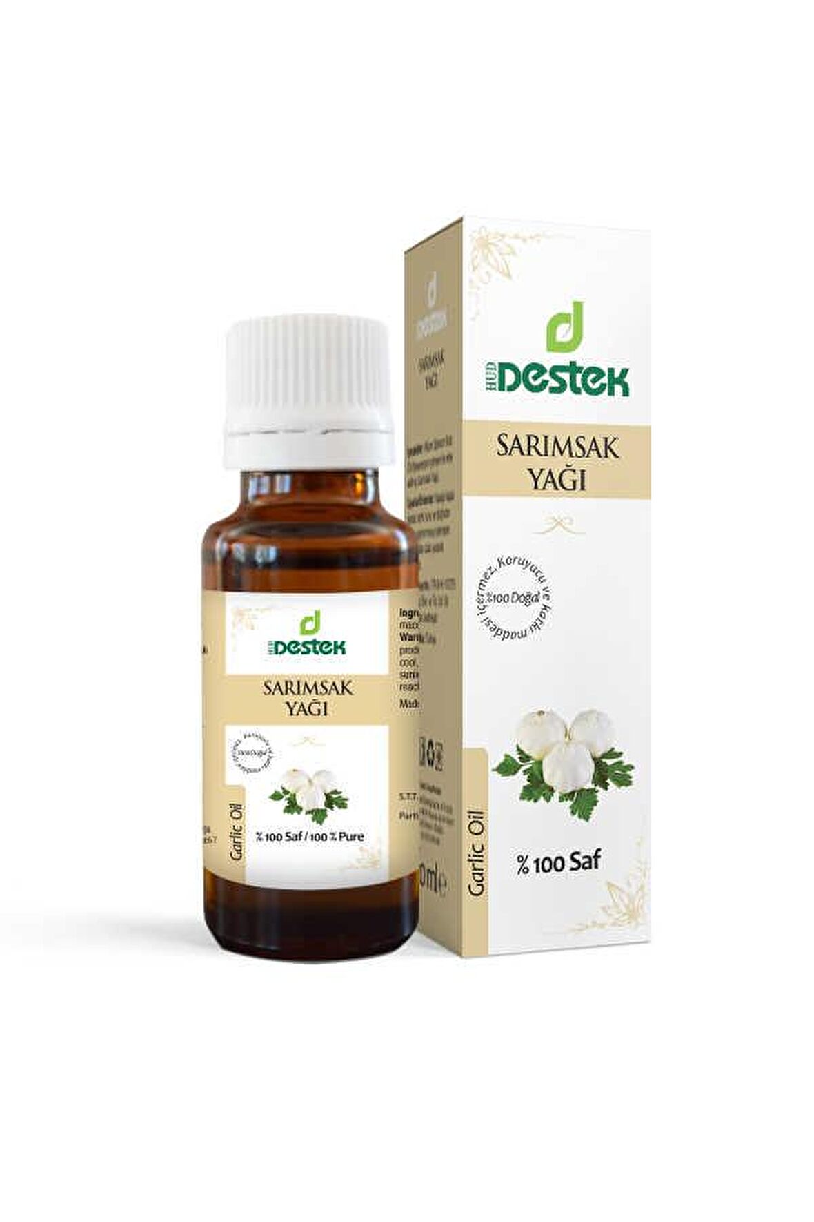 Destek Sarımsak Yağı 20 ml Soğuk Pres