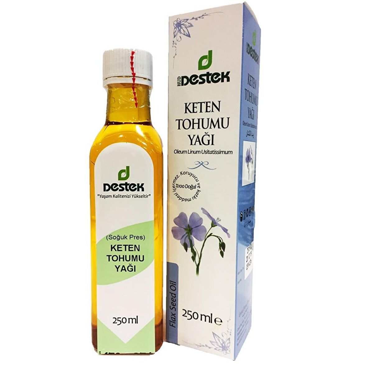 Destek Keten Tohumu Yağı 250 ml Soğuk Pres