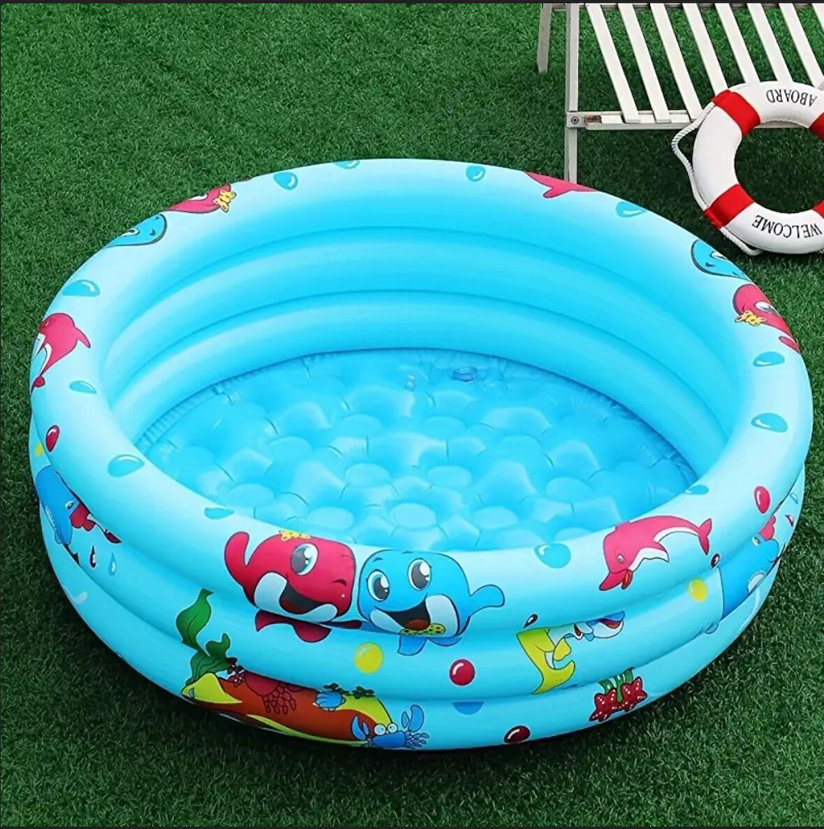 80 X 22 CM TABANLI 3 BOĞUMLU ŞİŞME HAVUZ BEBEK HAVUZU