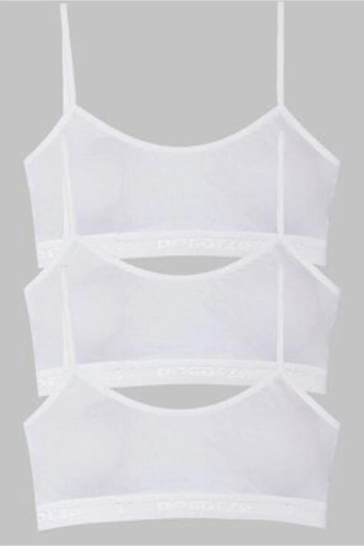 Genç Kız Çocuk Pedli Ip Askı Yarım Atlet Büstiyer 3'lü