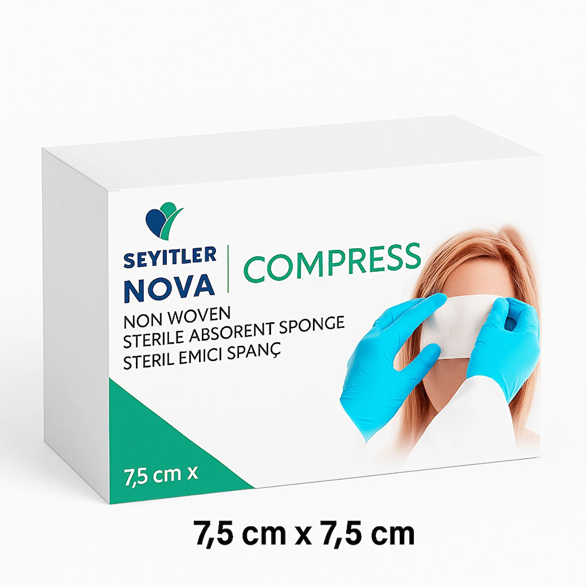 NOVA STERİL EMİCİ SPANÇ 7,5 CM 7,5 CM  (1 ADET)