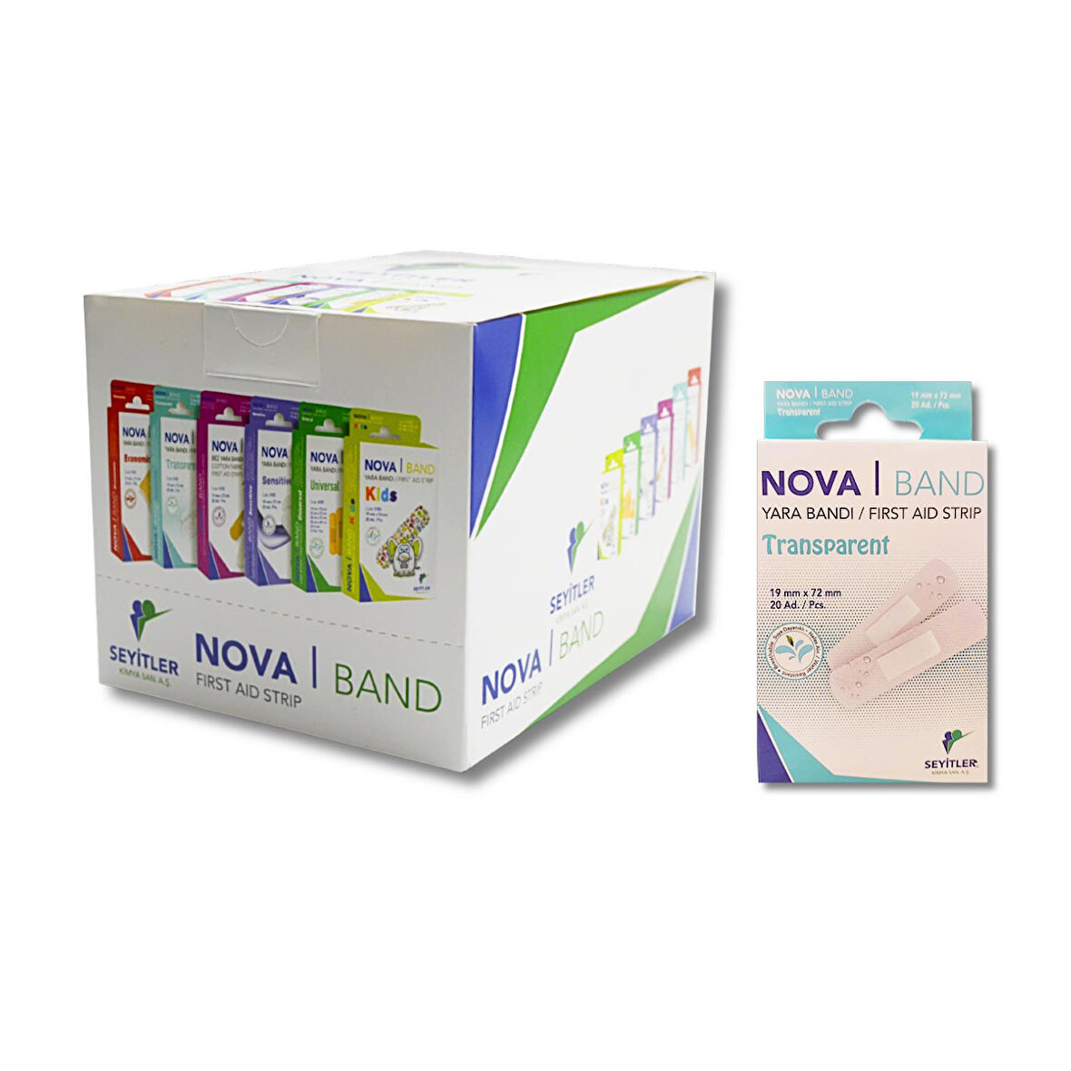 Nova Şeffaf Transparent Yara Bandı 20 li (20 Adet)