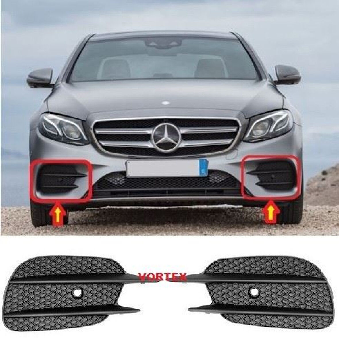 Mercedes On Tampon İzgarası Sag Amg W213 16> - Vortex V2206317