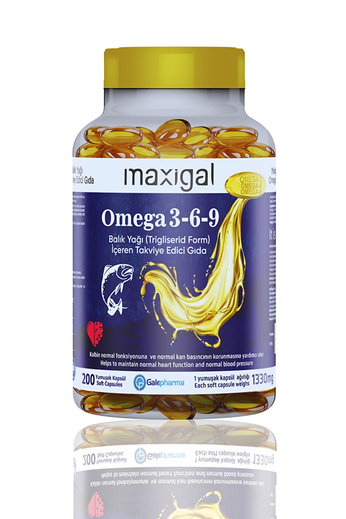 Omega 3,6,9 Balık Yağı ( Form) 200 Kapsül Içeren Takviye Edici Gıda