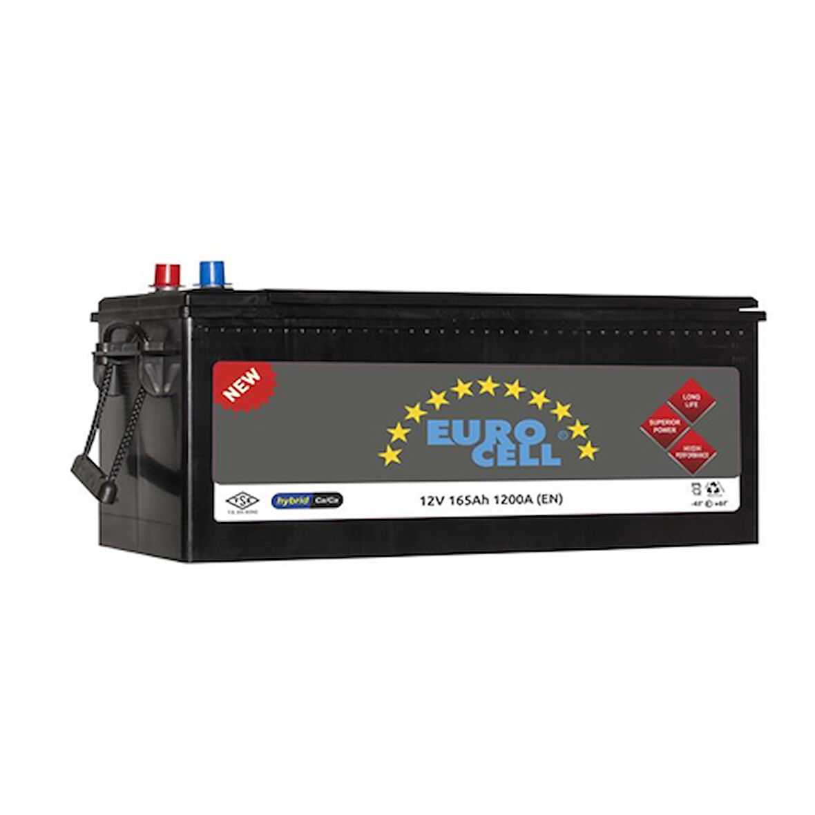 Aku Truck Aku 12v 165 Ah B150 (513×222×223) Tirnaklı - Eurocell 8699358510099