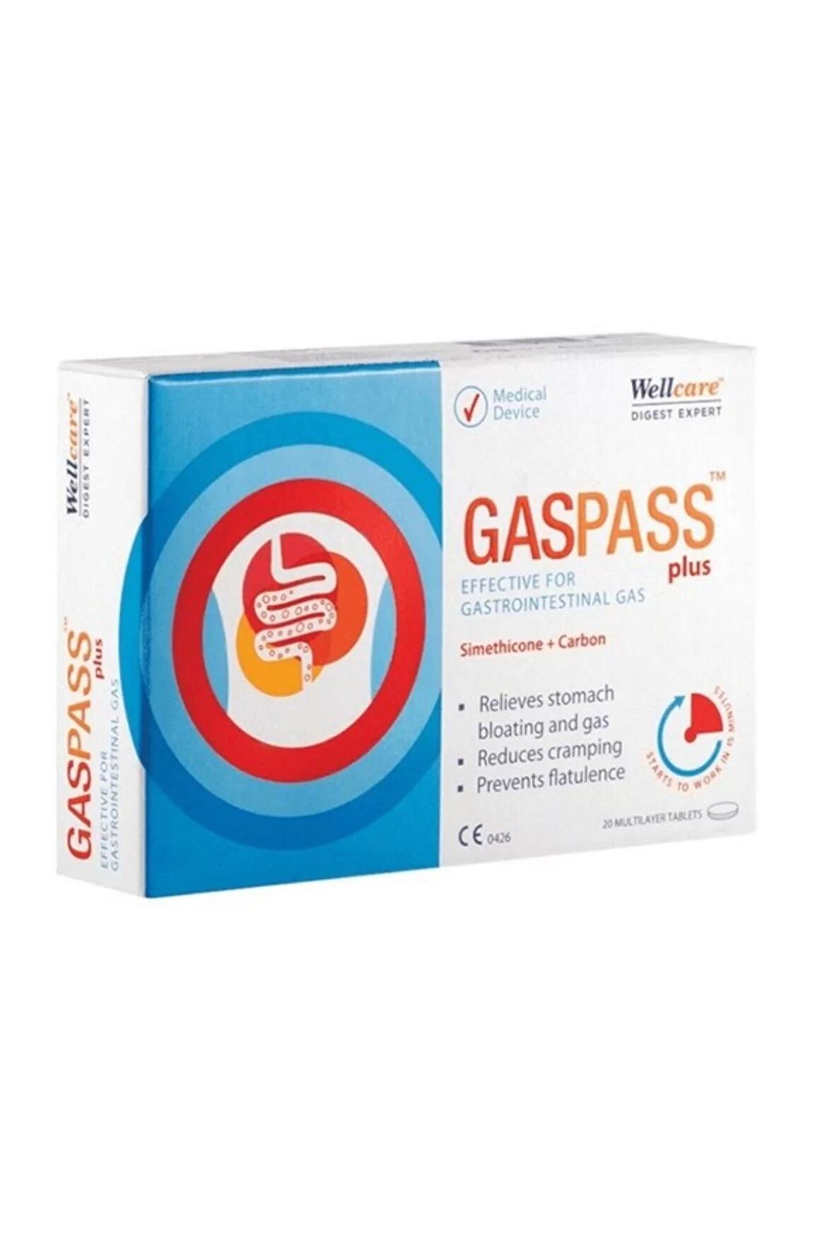 Wellcare Gaspass Plus 20 Tablet