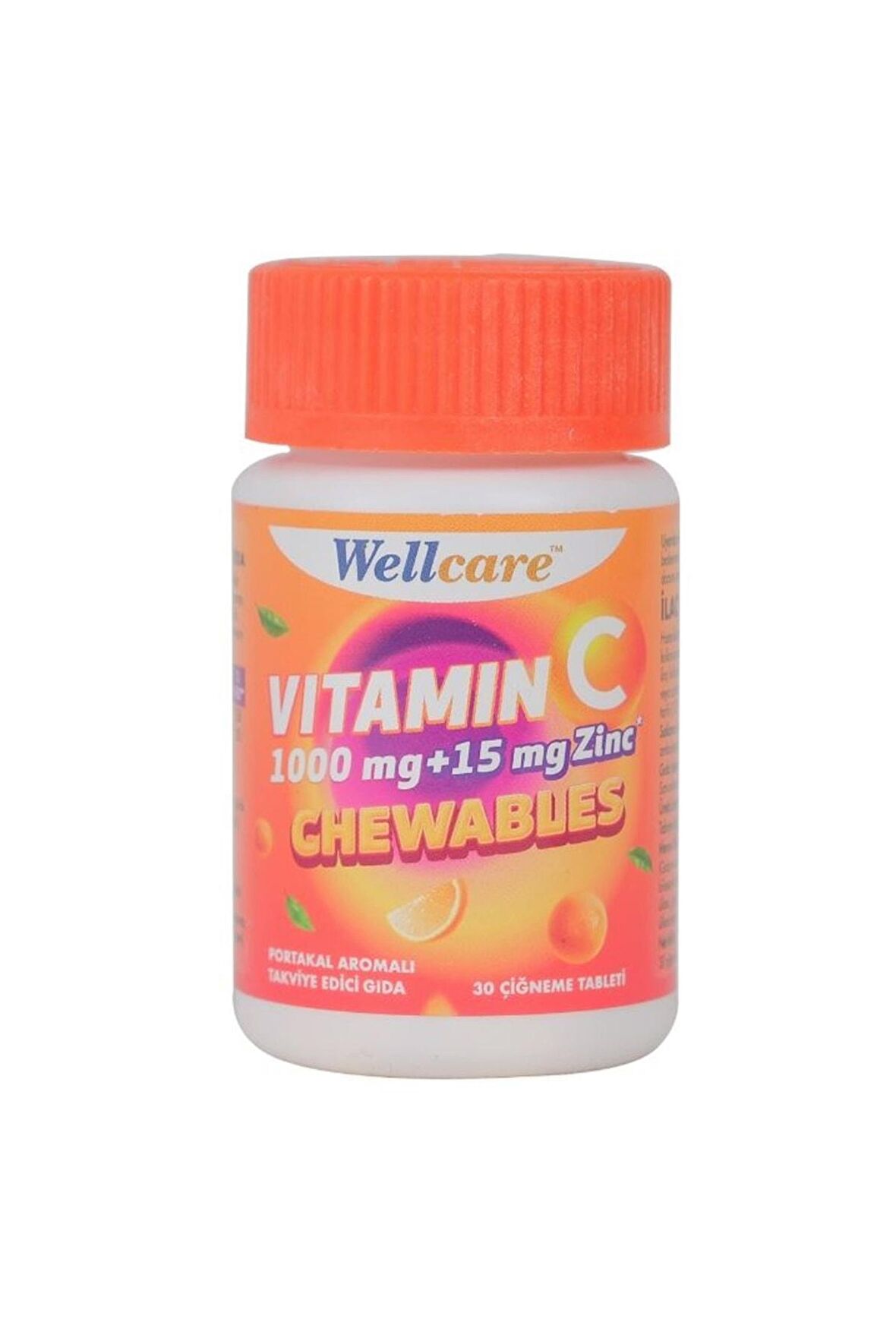 Vitamin C 1000mg + Çinko 15 Mg 30 Çiğneme Tableti