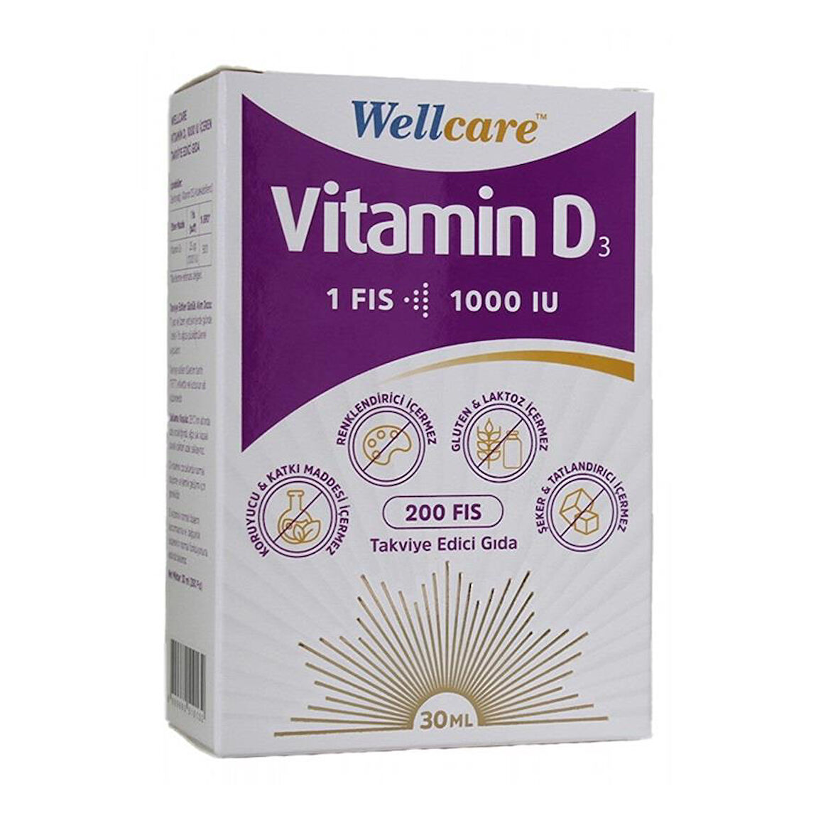 Wellcare Vitamin D3 1000 IU 30 ML