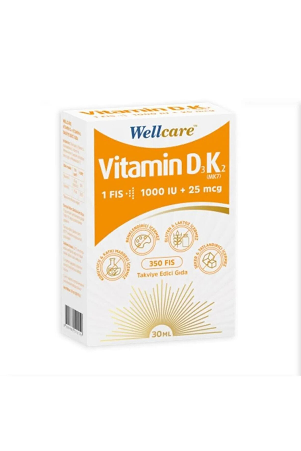 Wellcare Vitamin D3 + K2 30 ml 