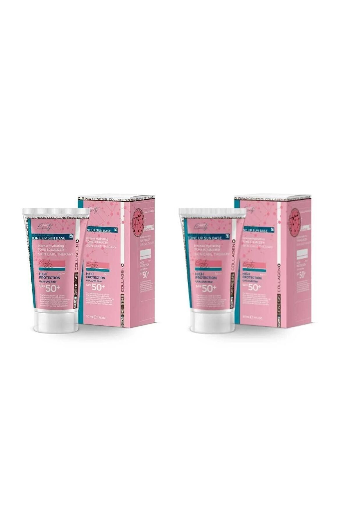 Genesis Collagen Tone Up Sun Base Aydınlatıcı Spf 50 Yüz Güneş Kremi 30 Ml Set