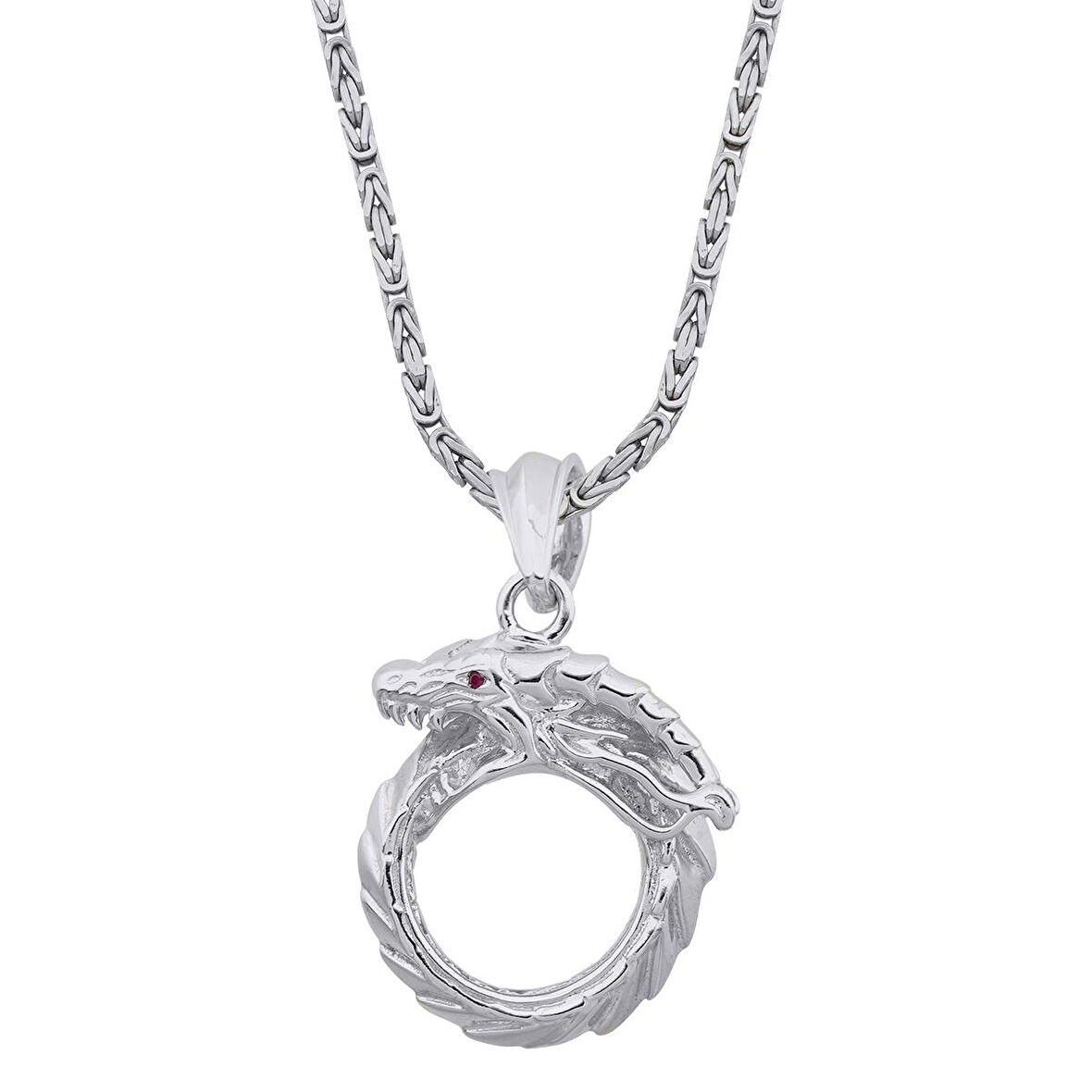 Sonsuz Döngü Ouroboros Yakut Kolye