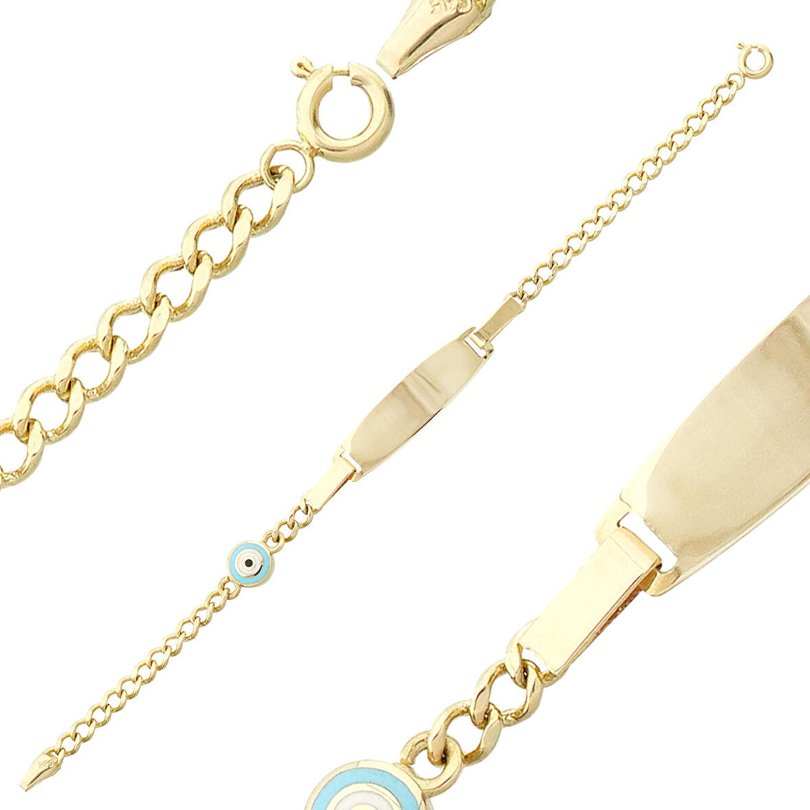 Mineli Göz Çocuk Künye Bileklik