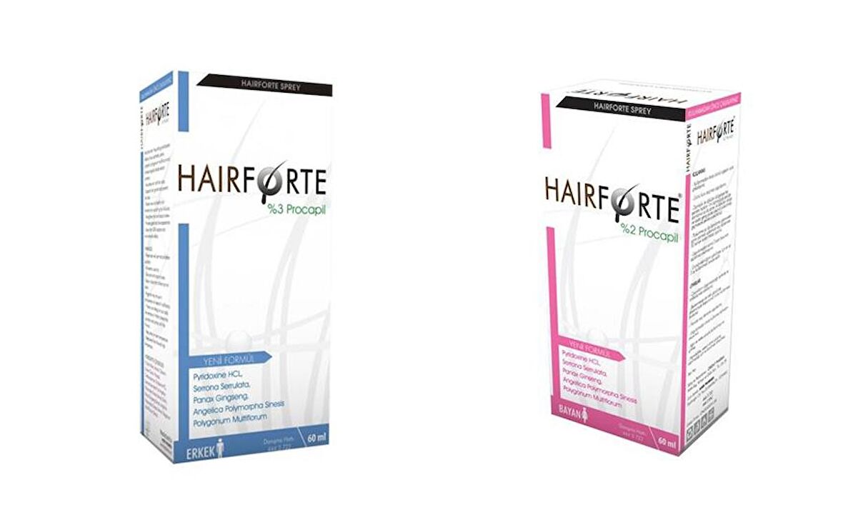 Hairforte Sprey Bay - Bayan 60 Ml 2'li Paket