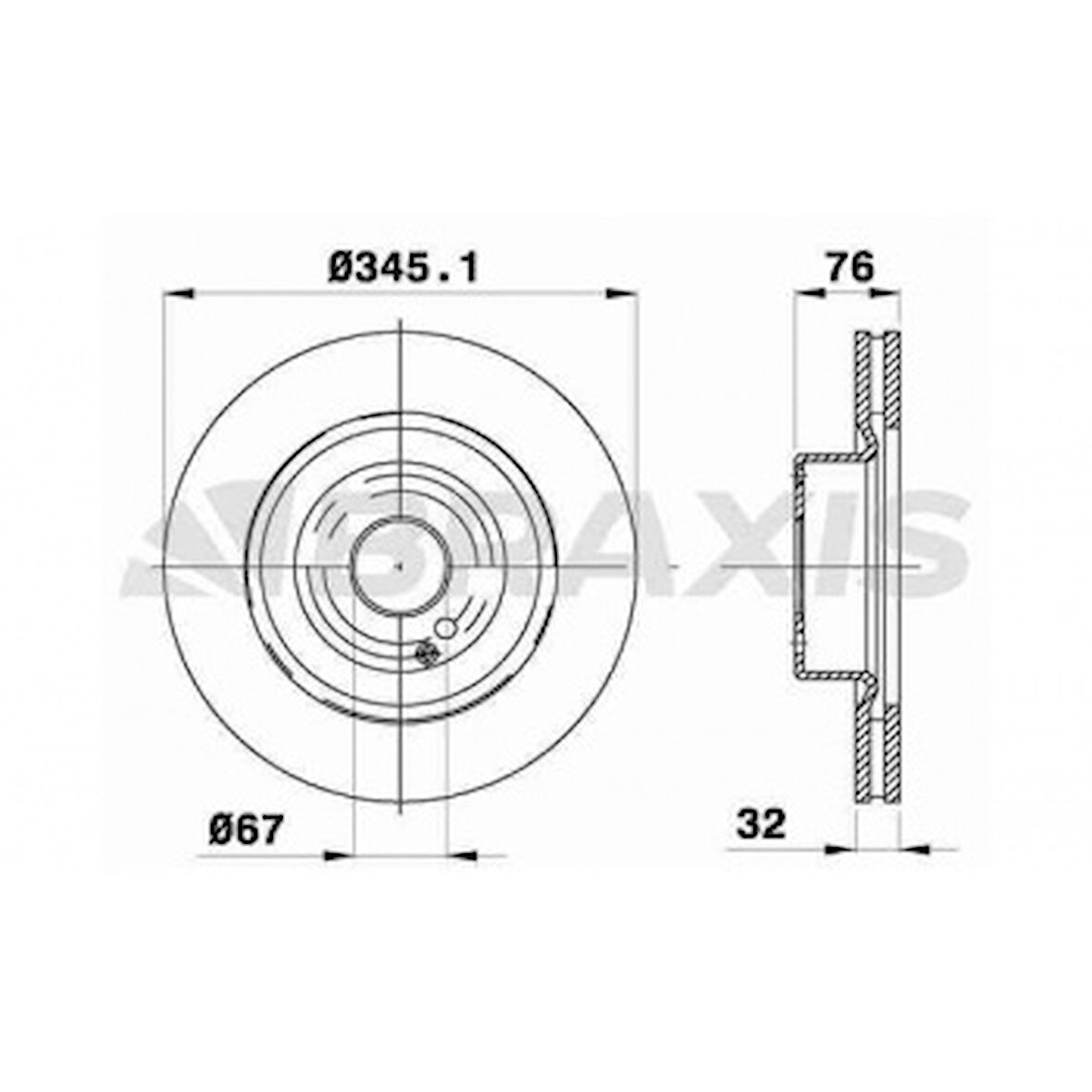 Mercedes Fren Diski On S-Class W220 98>03 C215 99>06 - Braxıs Ad1094