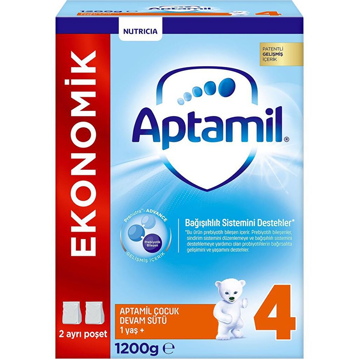 Aptamil Akıllı Kutu Devam Sütü 4 Numara 1200 gr